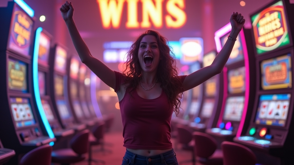 Player celebrating win due to extended playtime from Chicken Rush bonuses