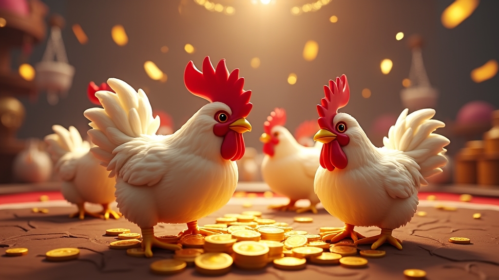Strategic chicken-themed gameplay scene